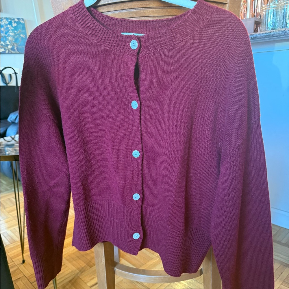 Parke Rich Burgundy Cardigan Sweater
